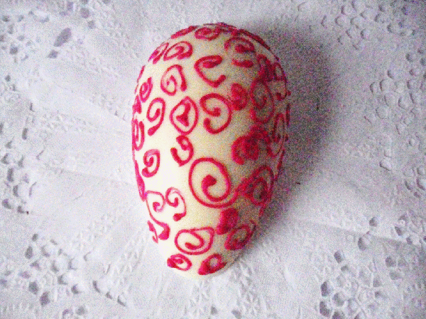Ovo Branco (Decoração Rosa ) 300g